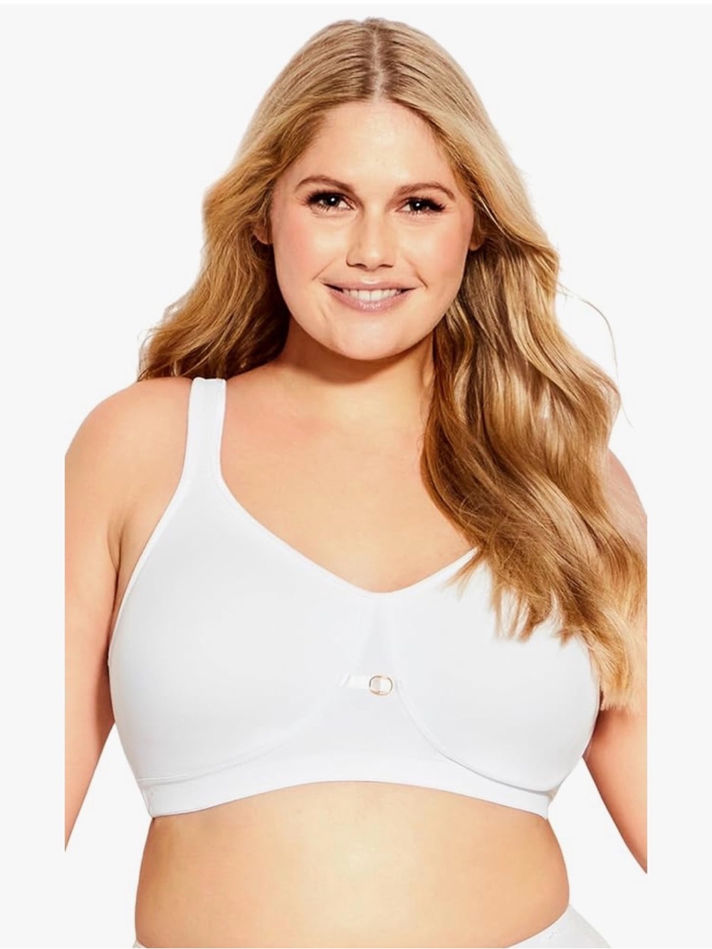 Avenue Wirefree White Bra 40C NWT